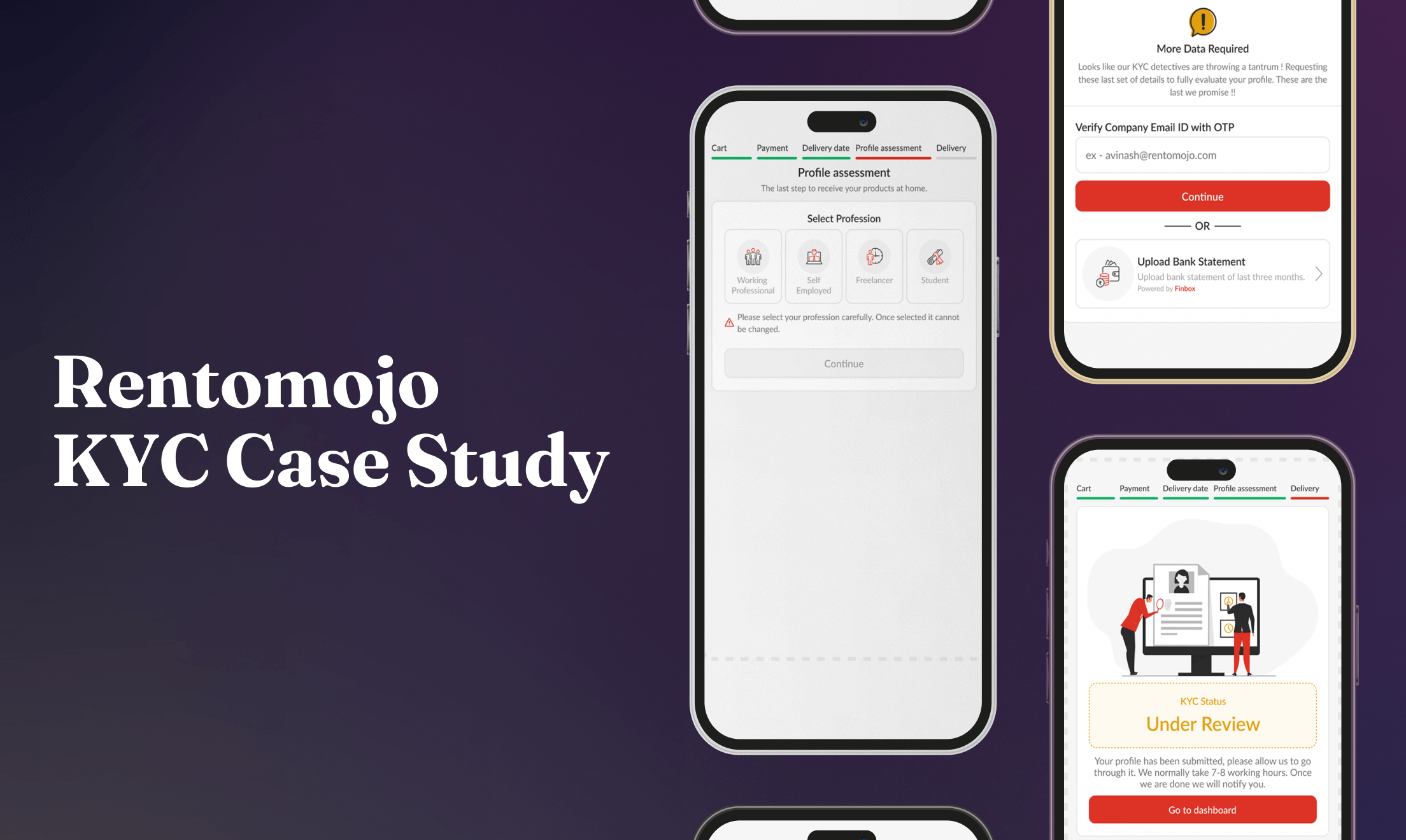 KYC verification app UI design